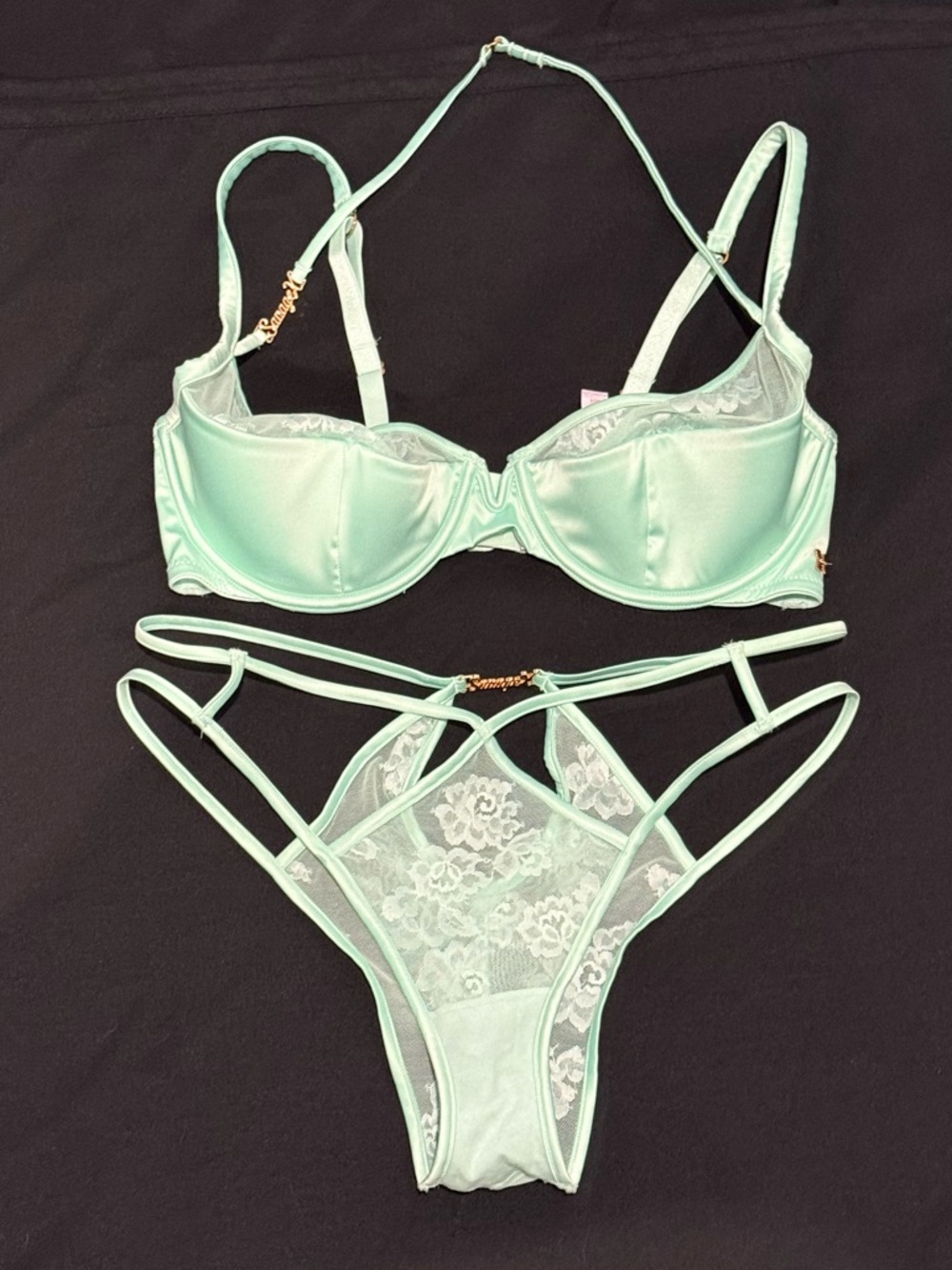 Savage x Fenty Satin Lace Lingerie Set